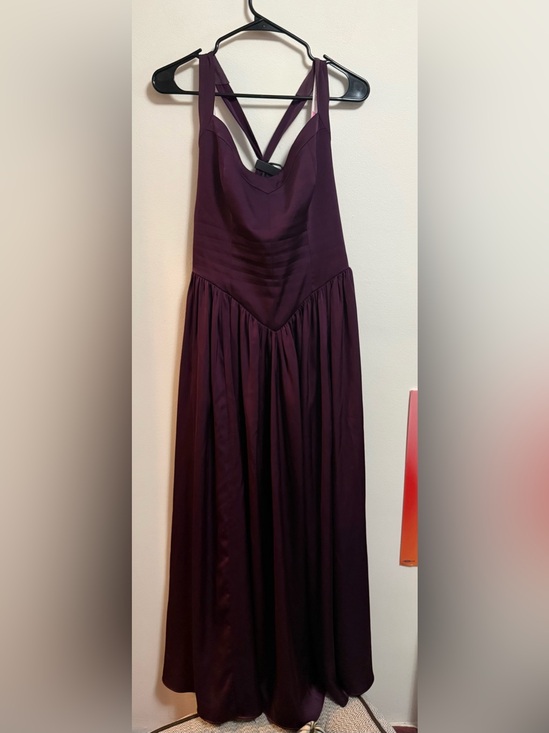 Azazie Dresses & Skirts - Azazie Barbie 1041 GRAPE V-Neck Chiffon Bridesmaid Dress